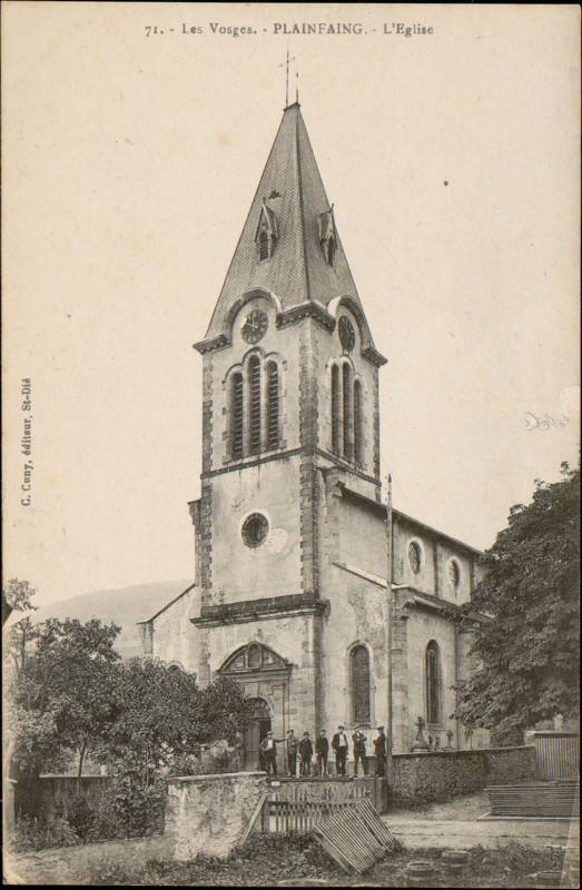 Carte postale ancienne Carte postale, Plainfaing, L'Eglise