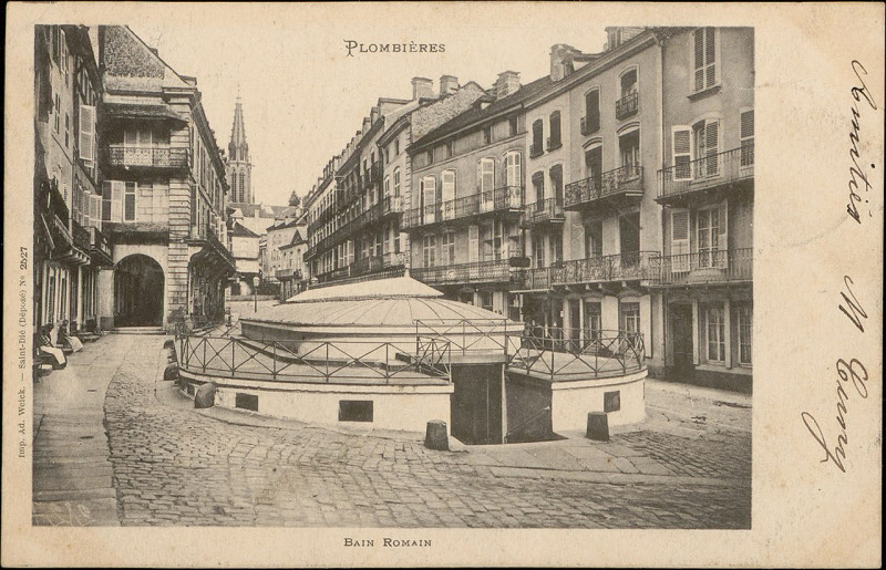 Carte postale ancienne Carte postale, Plombières, Bain Romain