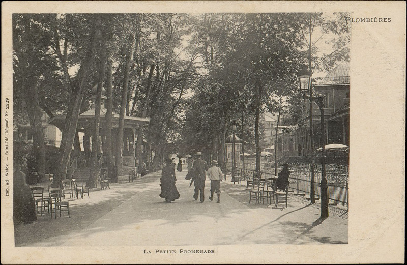 Carte postale ancienne Carte postale, Plombières, La Petite Promenade