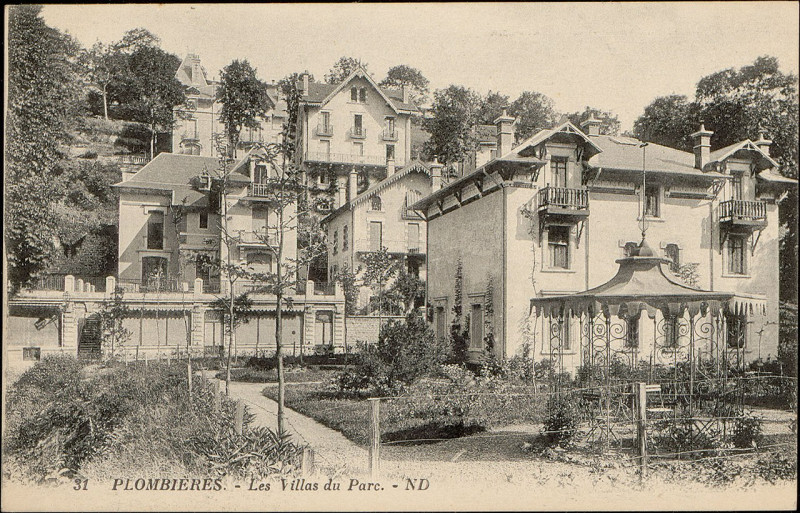 Carte postale ancienne Carte postale, Plombières, Les Villas du Parc