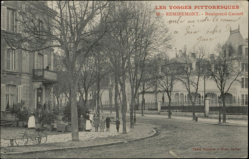 Carte postale ancienne Carte postale, Remiremont, Boulevard Carnot