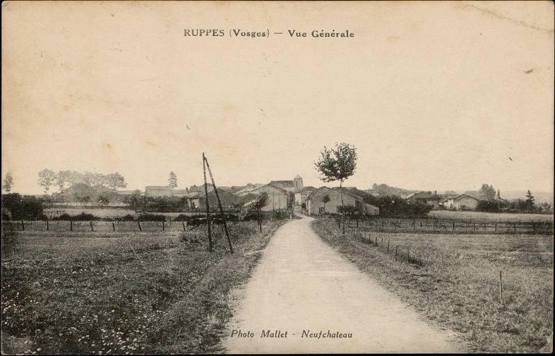 Carte postale ancienne Carte postale, Ruppes (Vosges), Vue générale