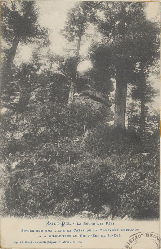Carte postale ancienne Carte postale, Saint-Dié, La Roche des Fées