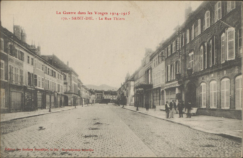 Carte postale ancienne Carte postale, Saint-Dié, La Rue Thiers