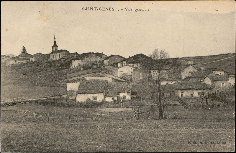 Carte postale ancienne Carte postale, Saint-Genest, Vue générale
