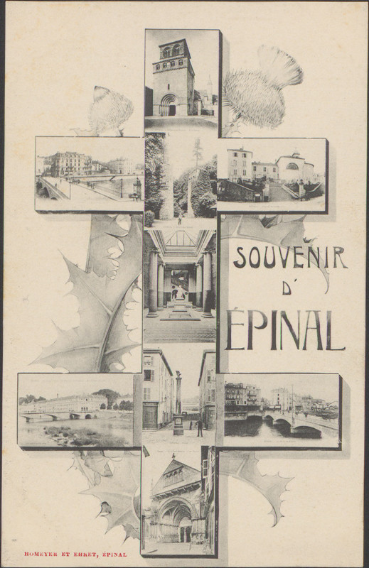 Carte postale ancienne Carte postale, Souvenir d'Epinal 3