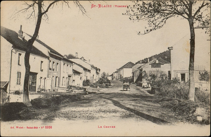 Carte postale ancienne Carte postale, St-Blaise (Vosges), Le Centre 2