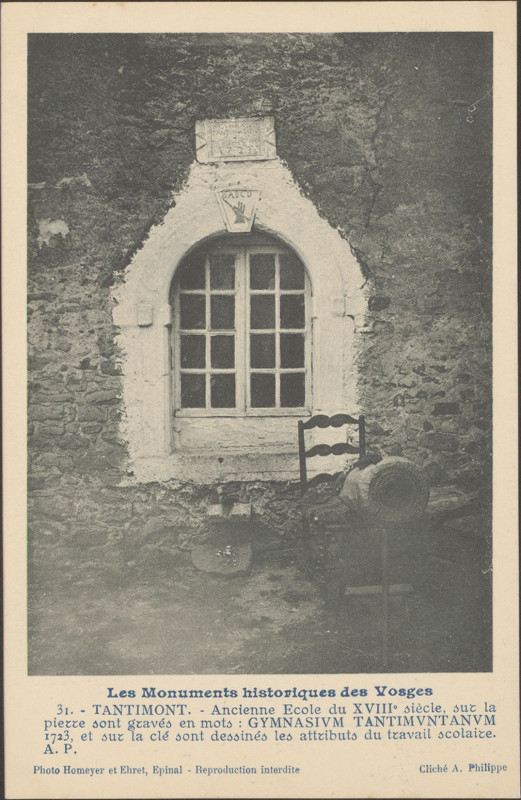 Carte postale ancienne Carte postale, Tantimont, Ancienne Ecole