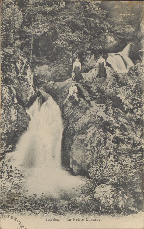Carte postale ancienne Carte postale, Tendon, La Petite Cascade