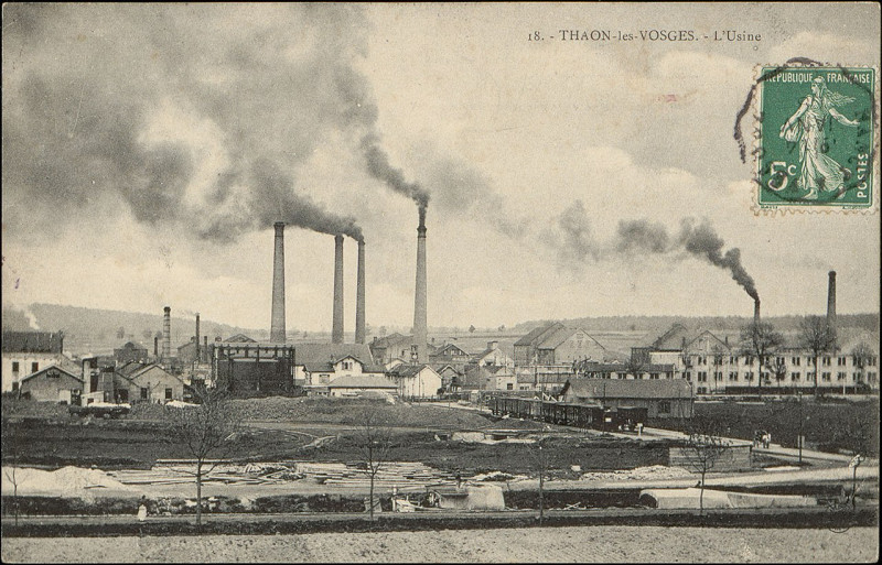 Carte postale ancienne Carte postale, Thaon-les-Vosges, L'Usine