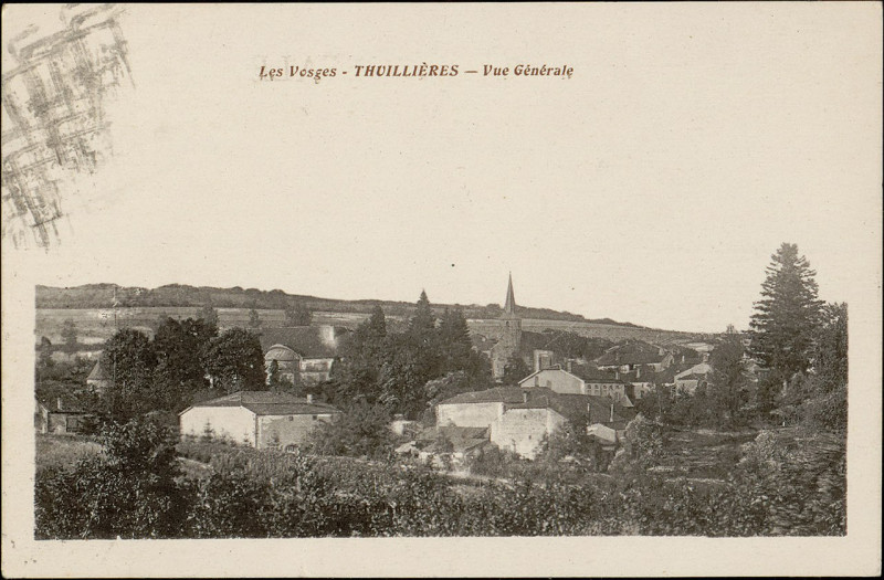 Carte postale ancienne Carte postale, Thuillières, Vue générale