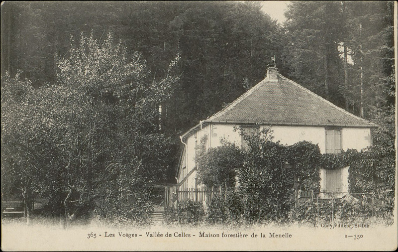 Carte postale ancienne Carte postale, Vallée de Celles, Maison forestière de la Ménelle