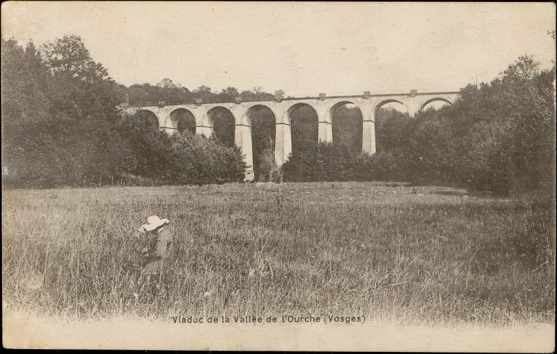 Carte postale ancienne Carte postale, Viaduc de la Vallée de l'Ourche (Vosges)