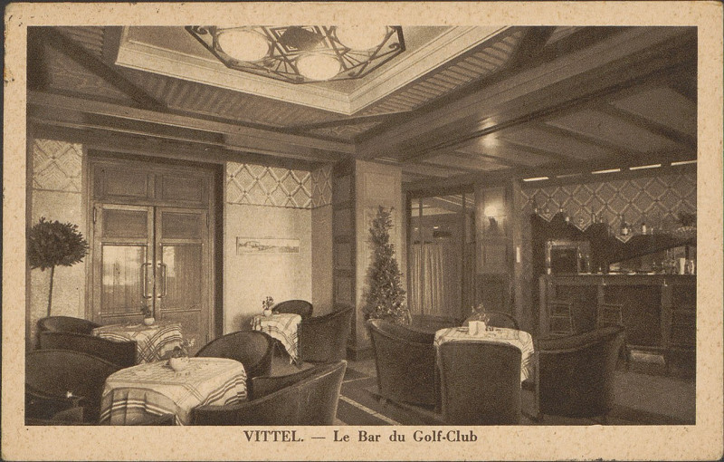 Carte postale ancienne Carte postale, Vittel, Le Bar du Golf-Club