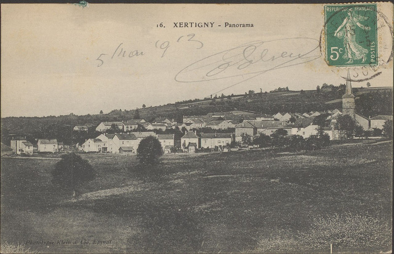 Carte postale ancienne Carte postale, Xertigny, Panorama
