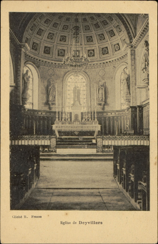 Carte postale ancienne Carte postale, Eglise de Deyvillers 2