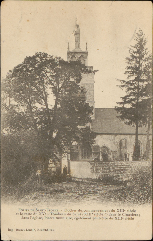 Carte postale ancienne Carte postale, Eglise de Saint-Elophe