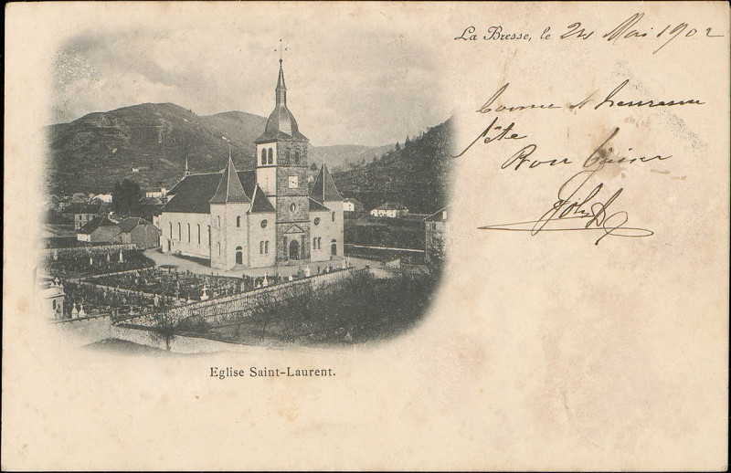 Carte postale ancienne Carte postale, Eglise Saint-Laurent