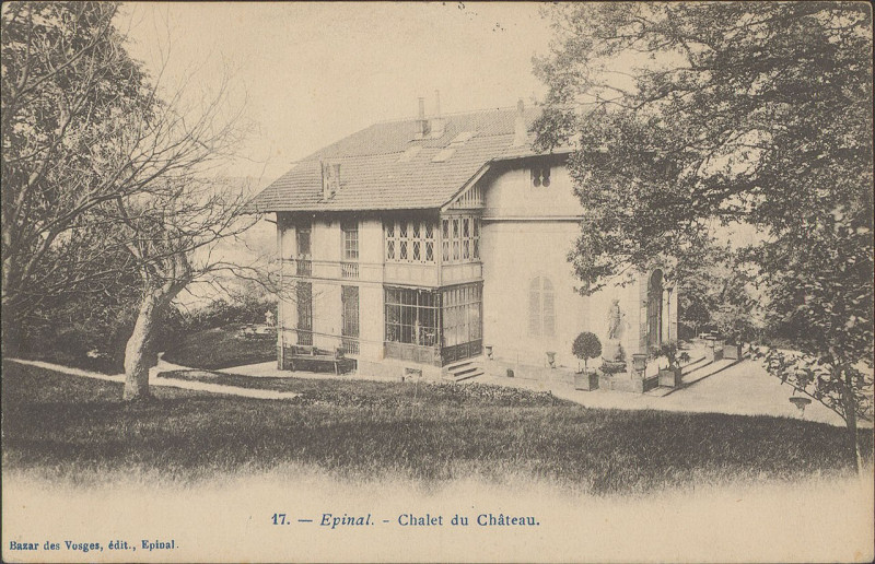 Carte postale ancienne Carte postale, Epinal, Chalet du Château
