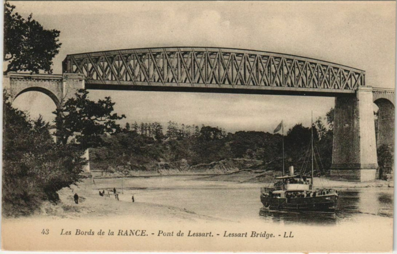 Carte postale ancienne Pont de Lessart - Les Bords de la Rance