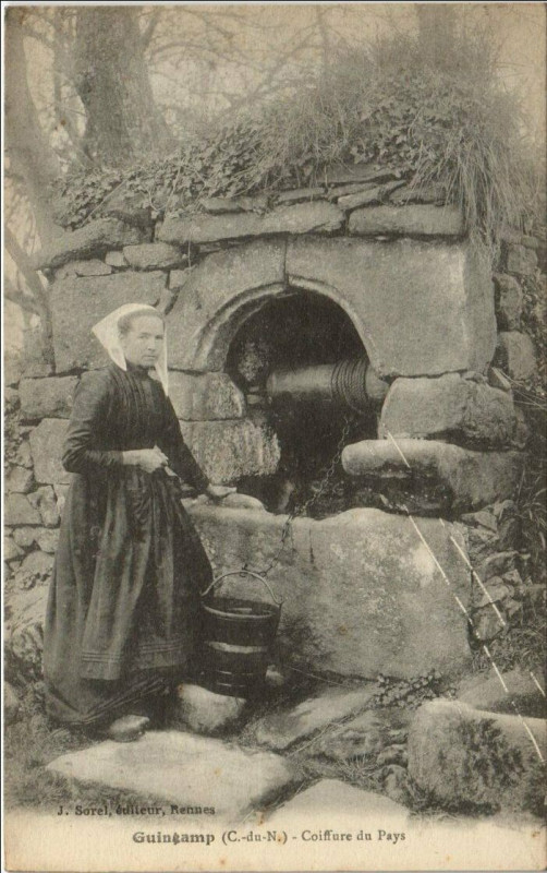 Carte postale ancienne Guingamp Coiffure du Pays - Type à Guingamp