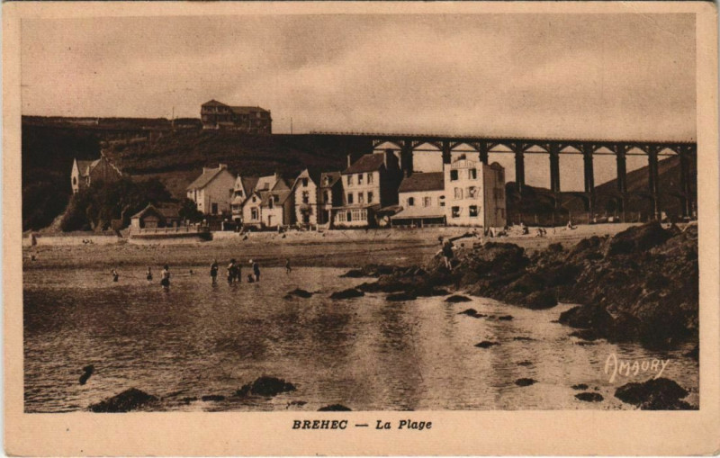 Carte postale ancienne Brehec La Plage
