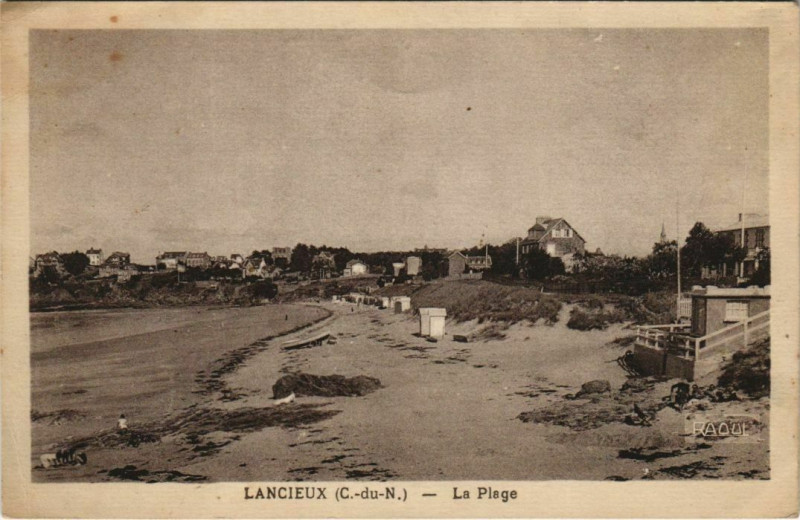 Carte postale ancienne Lancieux La Plage à Lancieux