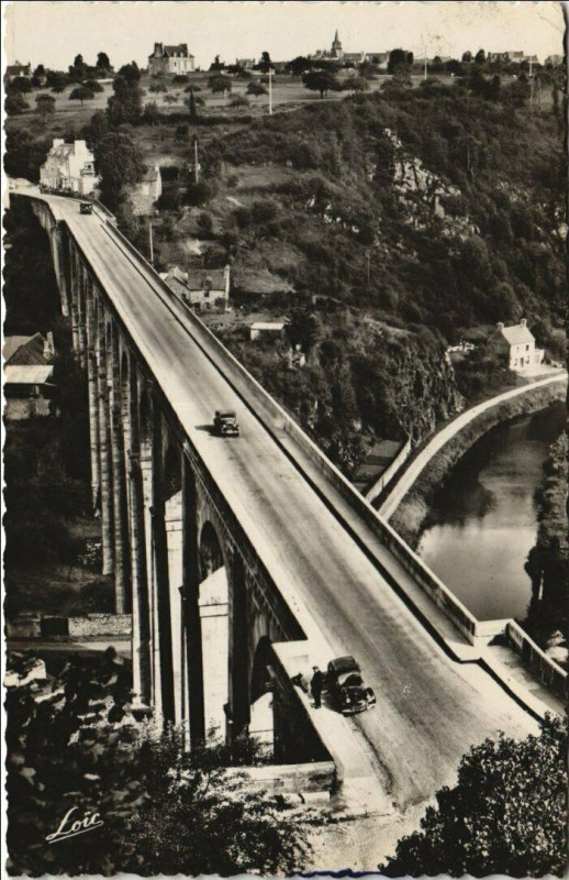 Carte postale ancienne Dinan Le Viaduc à Dinan