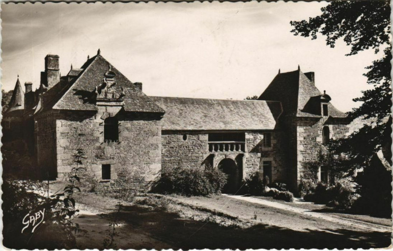 Carte postale ancienne Plestin-les-Greves Chateau Leslac'h