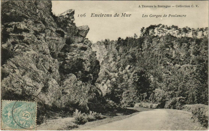 Carte postale ancienne Les Gorges de Poulancre - Environs de Mur