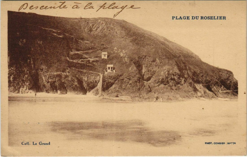 Carte postale ancienne Plerin Plage du Roselier