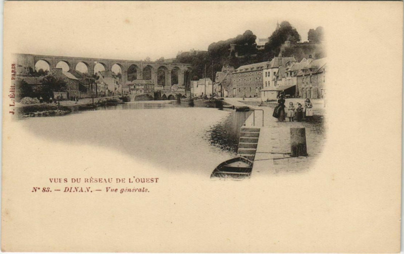 Carte postale ancienne Dinan Vue Generale à Dinan