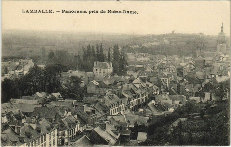 Carte postale ancienne Lamballe Panorama pris de Notre-Dame