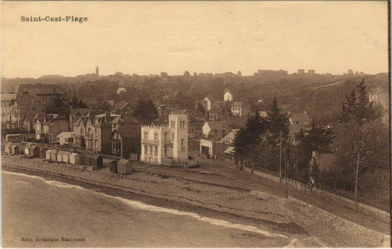 Carte postale ancienne Saint-Cast Plage