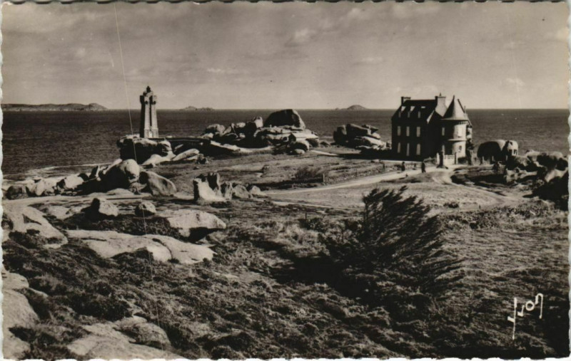 Carte postale ancienne Ploumanach En Perros-Guirec - Min Ru à Perros-Guirec