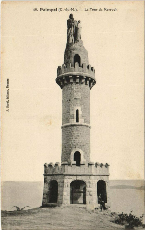 Carte postale ancienne Paimpol La Tour de Kerroch à Paimpol