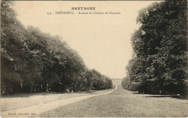Carte postale ancienne Treveneuc Avenue du Chateau de Pomorio
