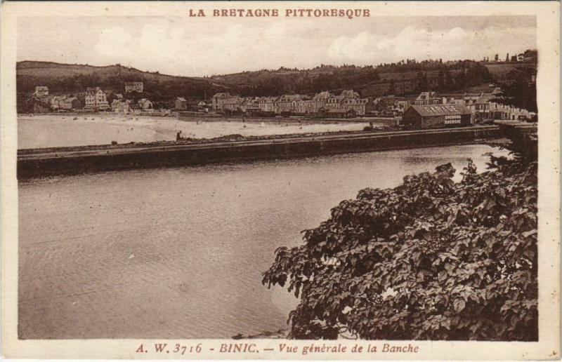 Carte postale ancienne Binic Vue Generale de la Banche