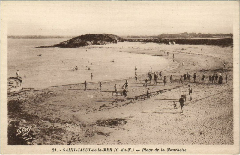 Carte postale ancienne Saint-Jacut-de-la-Mer Plage de la Manchette à Saint-Jacut-de-la-Mer