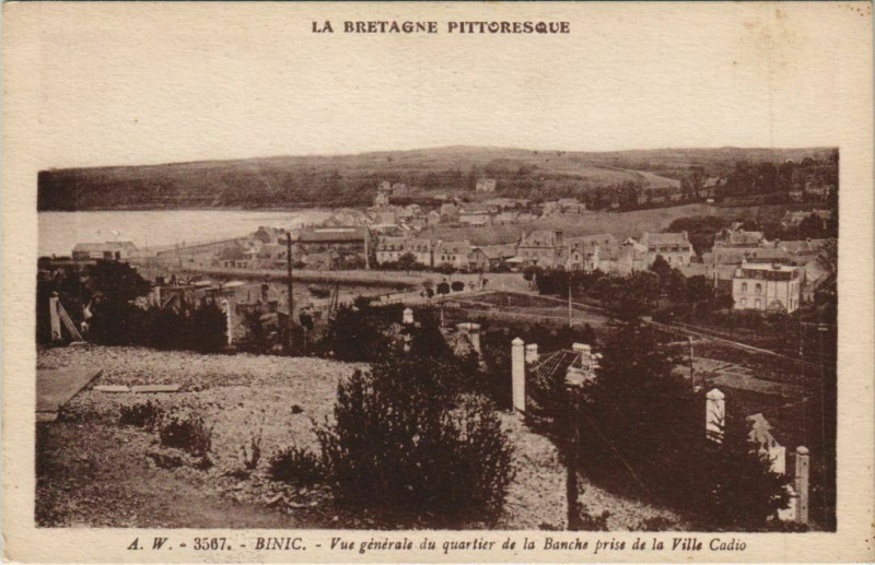 Carte postale ancienne Binic Vue Generale du Quartier de la Banche