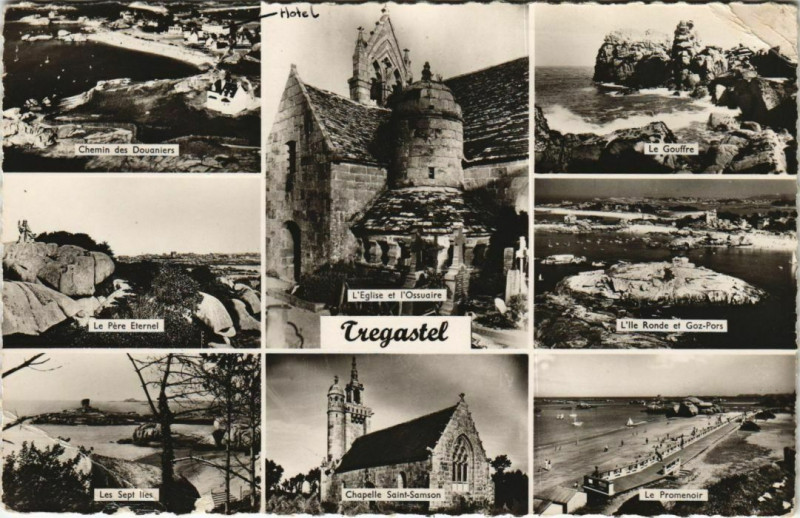 Carte postale ancienne Tregastel Scenes