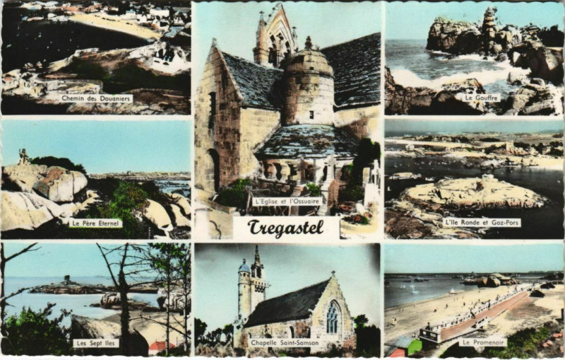 Carte postale ancienne Tregastel Scenes