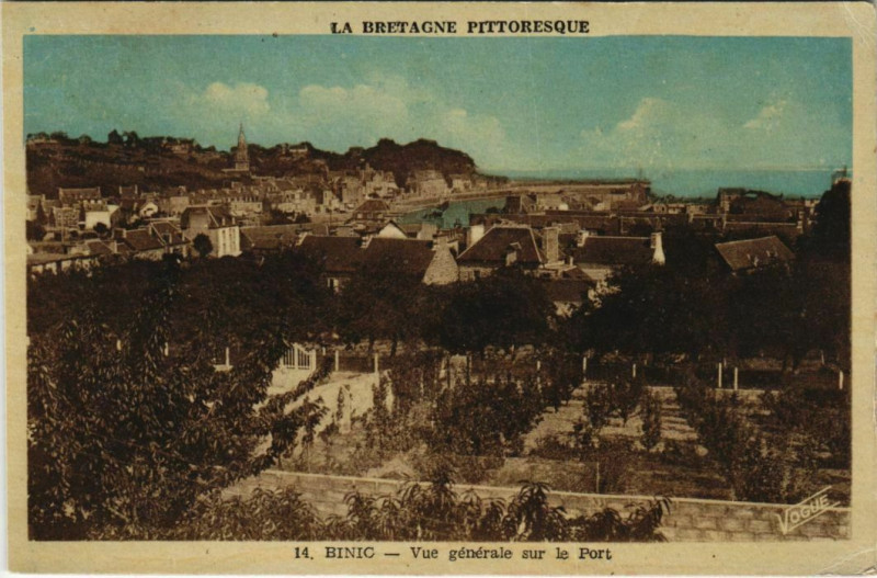 Carte postale ancienne Binic Vue Generale sur le Port