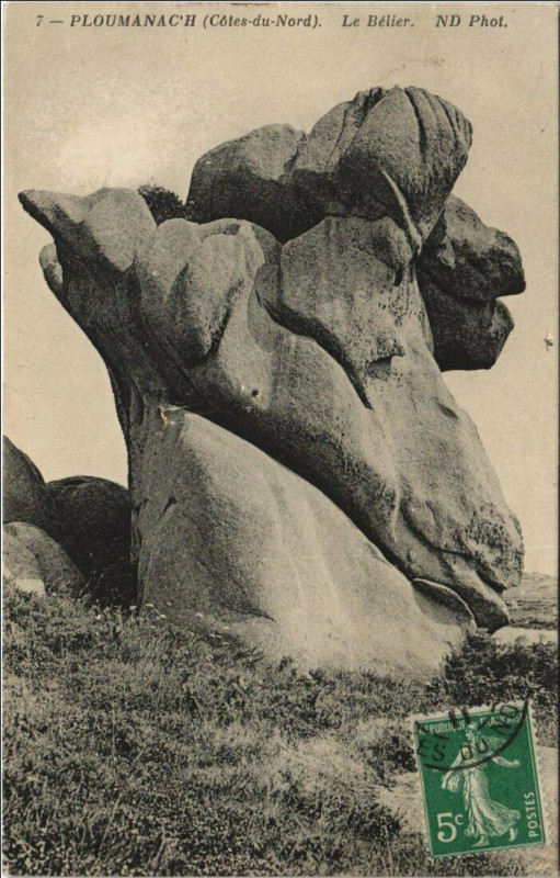 Carte postale ancienne Ploumanach Le Belier
