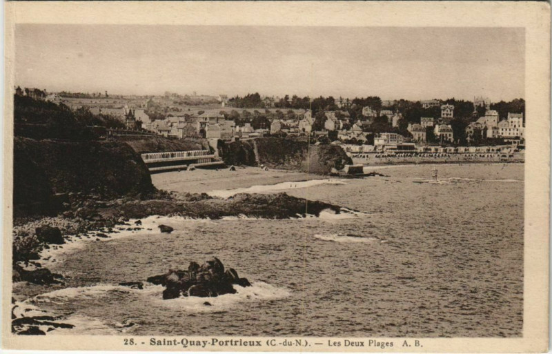 Carte postale ancienne Saint-Quai-Portrieux Les Deux Plages