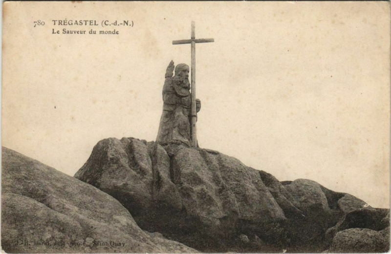 Carte postale ancienne Tregastel Le Sauveur du Monde