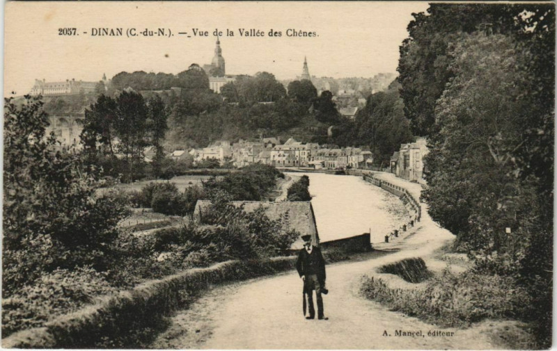 Carte postale ancienne Dinan Vue de la Vallee des Chenes à Dinan