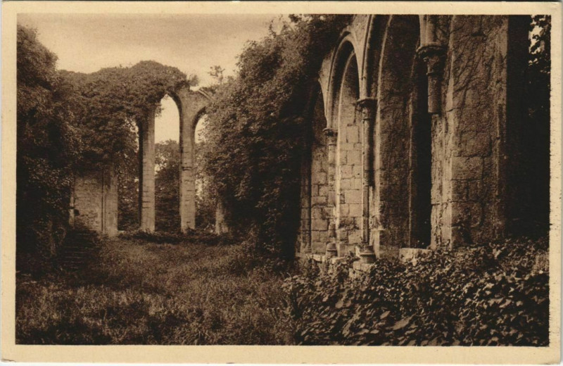 Carte postale ancienne Paimpol Kerity-Paimpol - Abbaye de Beauport - Refectoire à Paimpol