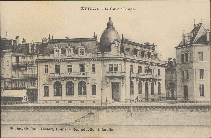 Carte postale ancienne Carte postale, Epinal, La Caisse d'Epargne 2