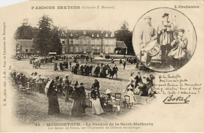 Carte postale ancienne Moncontour Le Pardon de la St.Mathurin France à Moncontour